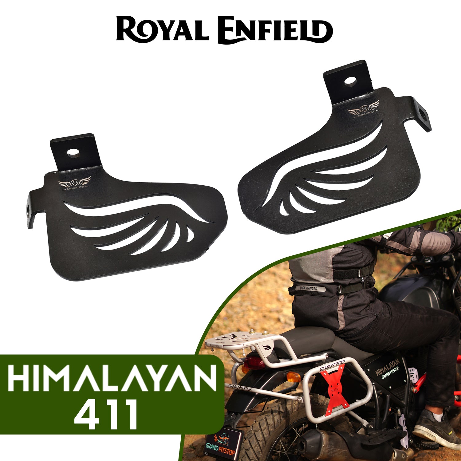Pillion Footrest (Pair of 2) for Royal Enfield Himalayan BS6 Model (2020-21) - Black