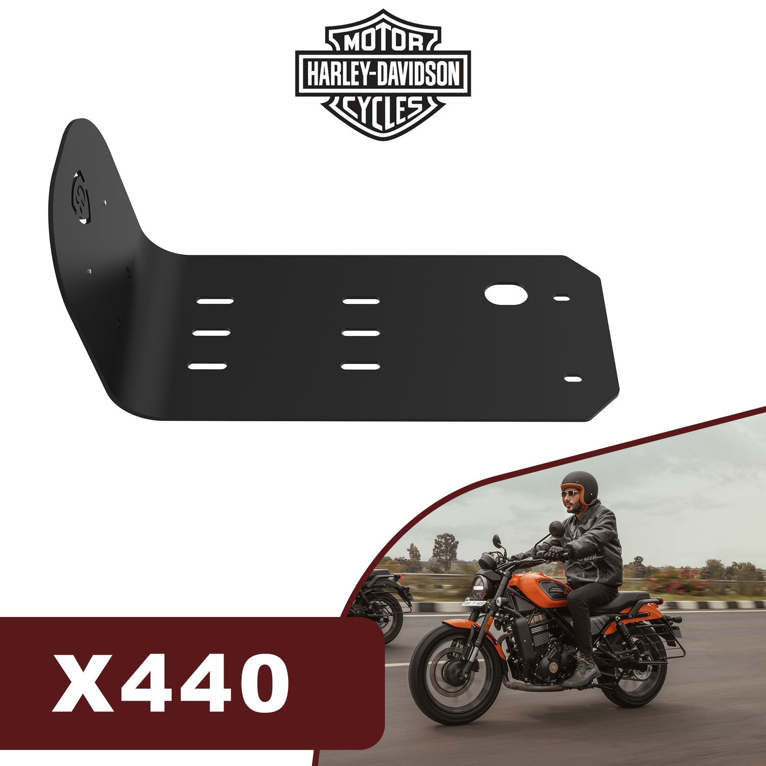 Aluminium Sumpguard for Harley-Davidson X 440 - Black