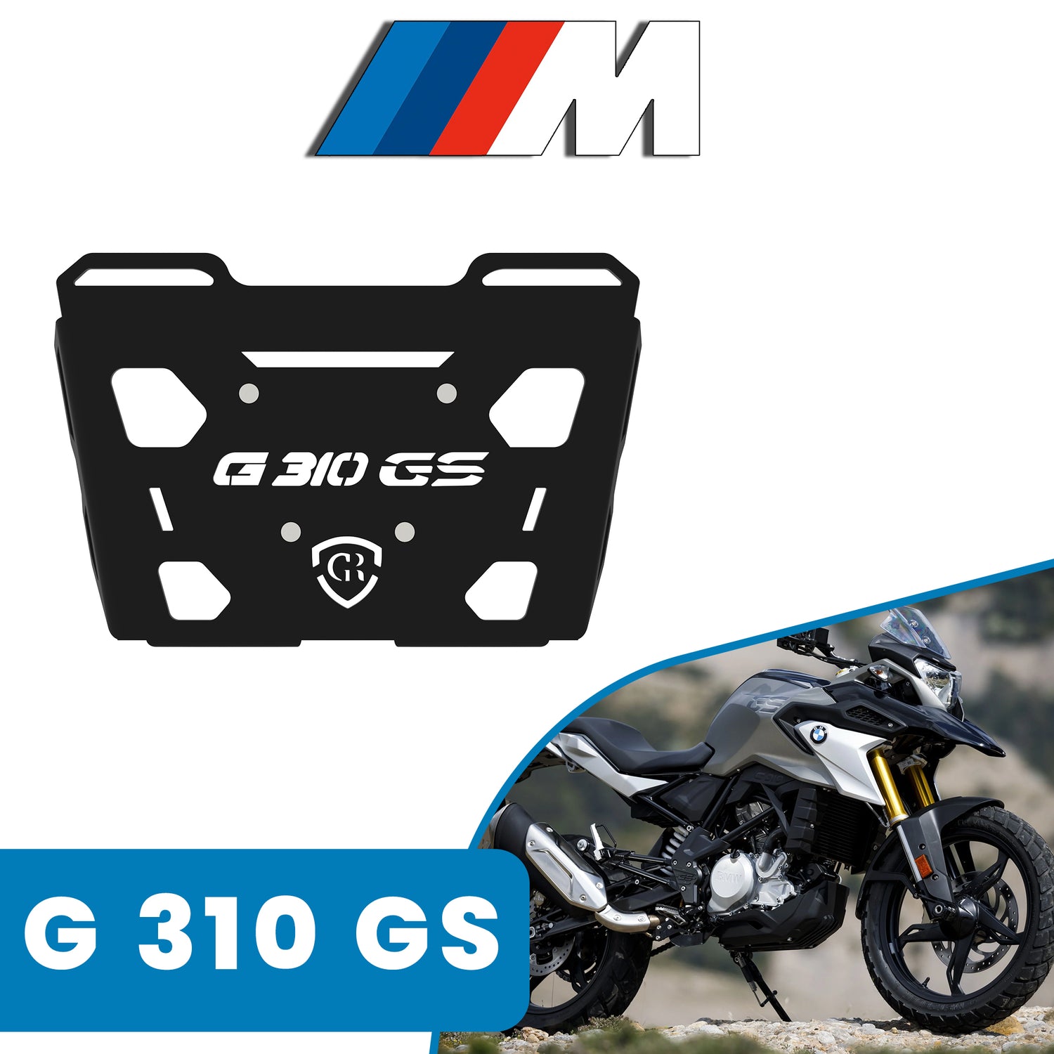 Top Rack Plate for BMW G 310 GS - Black