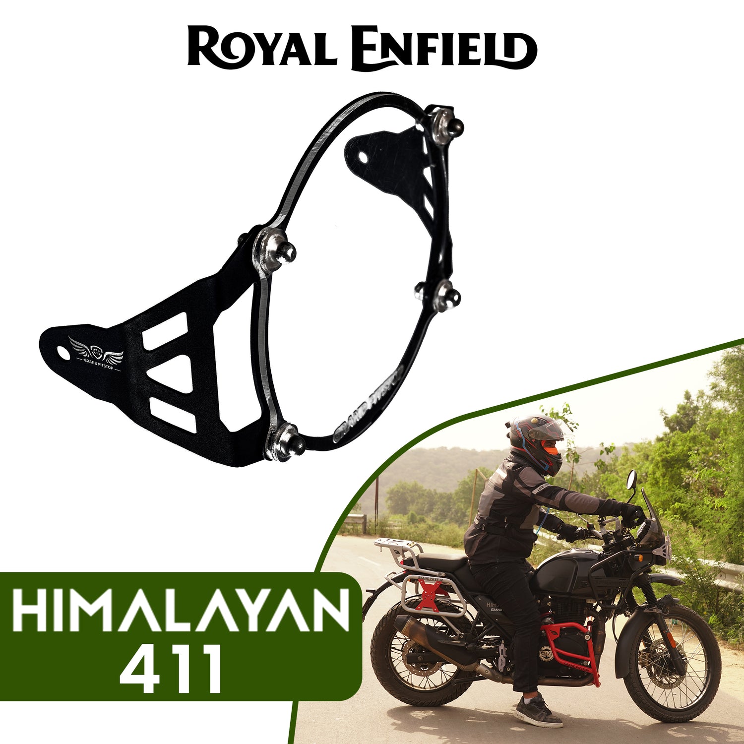 Headlight Guard for Royal Enfield Himalayan BS4-BS6 Model (2019-21) - Black