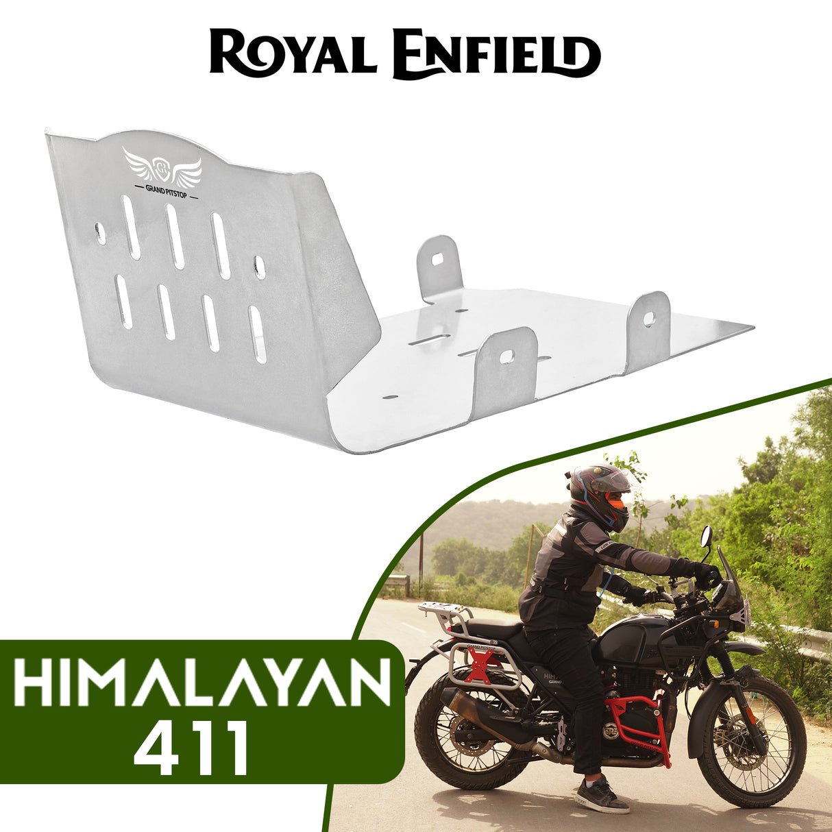 Aluminium Sumpguard For Royal Enfield Himalayan - BS6 Model (2020-2021) - Silver