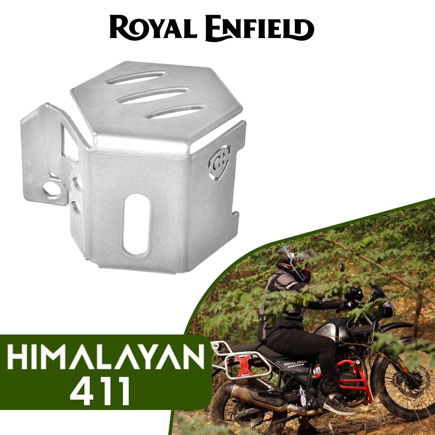 Rear Brake Fluid Cap for Royal Enfield Himalayan BS6 Model (2020-21) - Silver