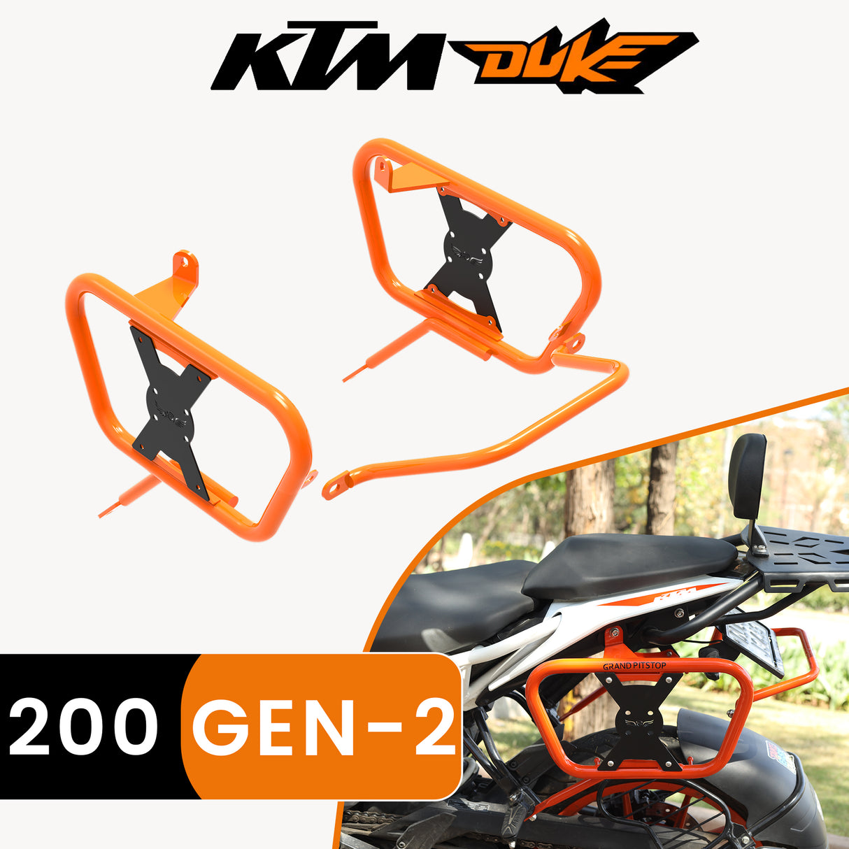 Saddle Stay for KTM 200 Duke Gen 2 - Orange & Black