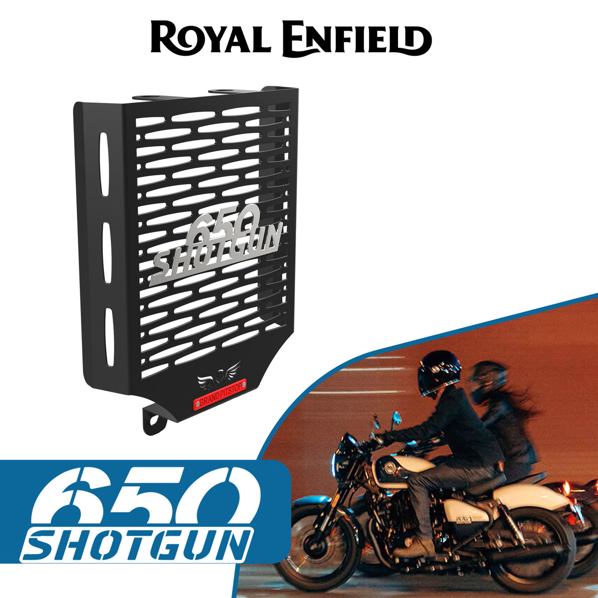 Radiator Grill for Royal Enfield Shotgun - Black