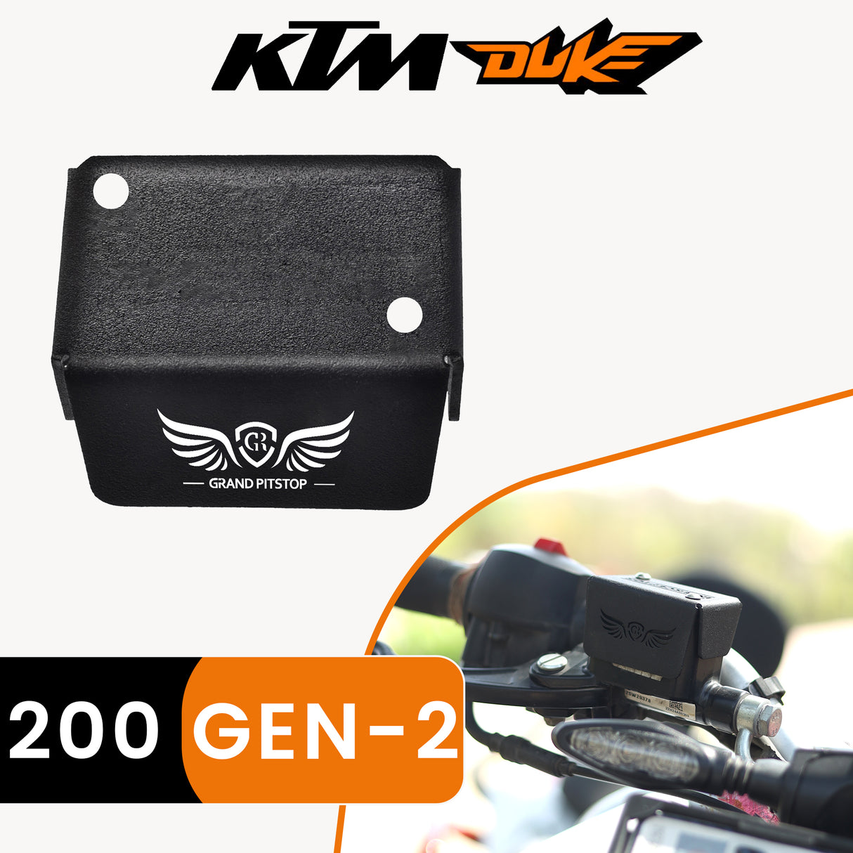 Front Fluid Reservoir Cap for KTM 200 Duke Gen 2 - Black