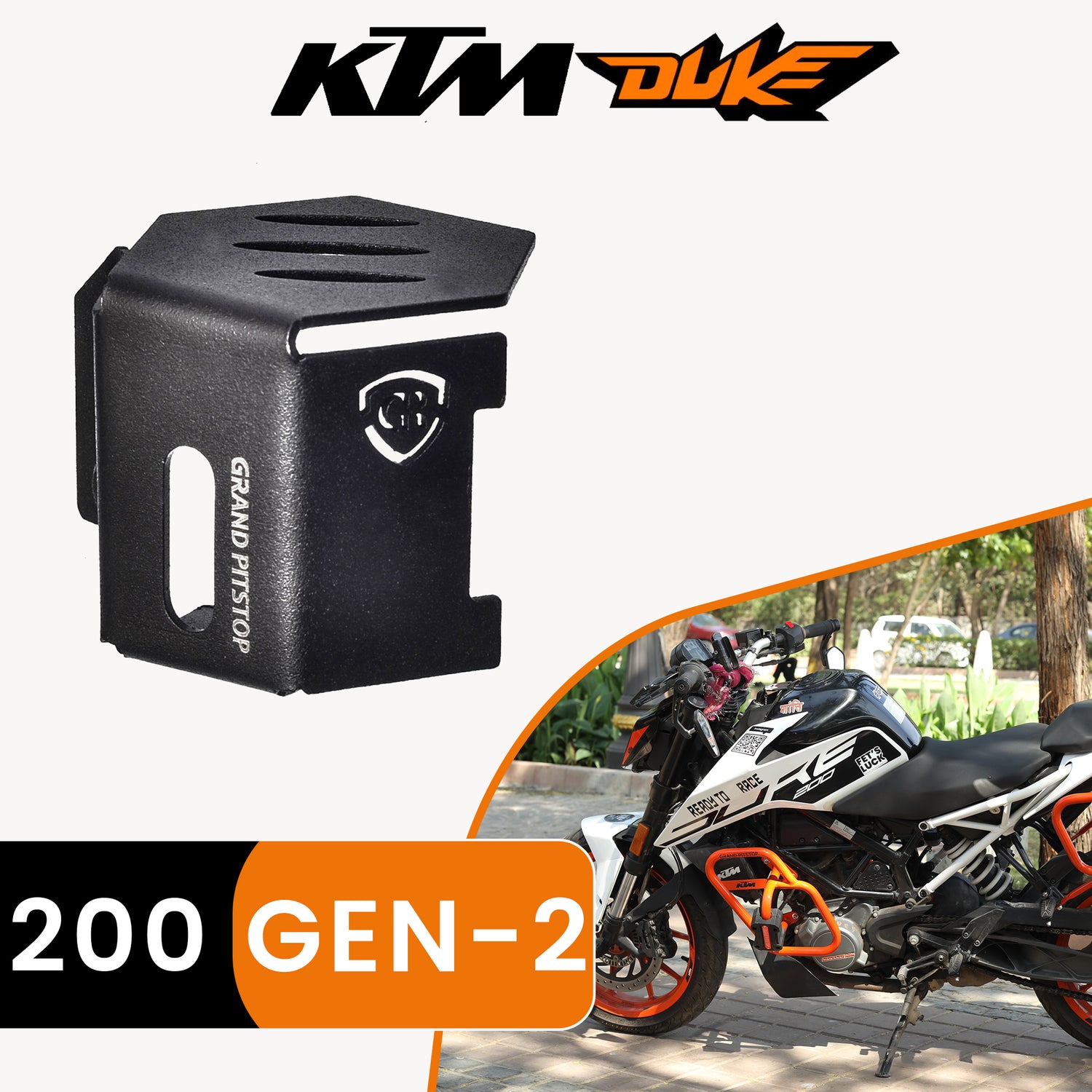 Rear Brake Fluid Reservoir Cap for KTM 200 Duke Gen 2 - Black
