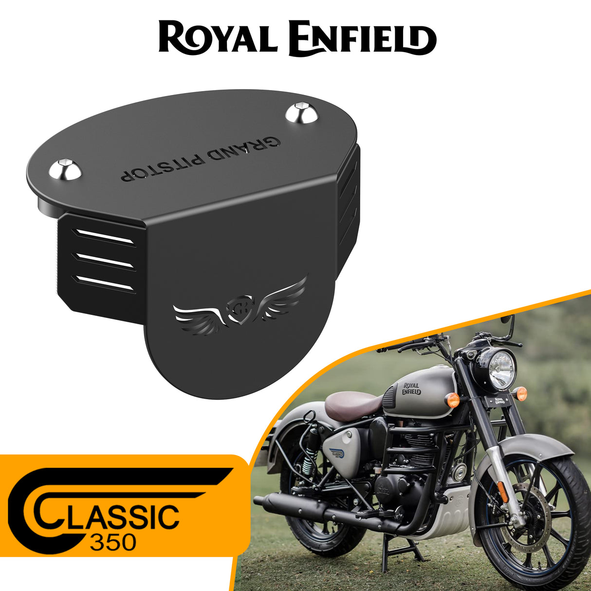 Front Fluid Reservoir Cap for Royal Enfield Classic 350 - Black