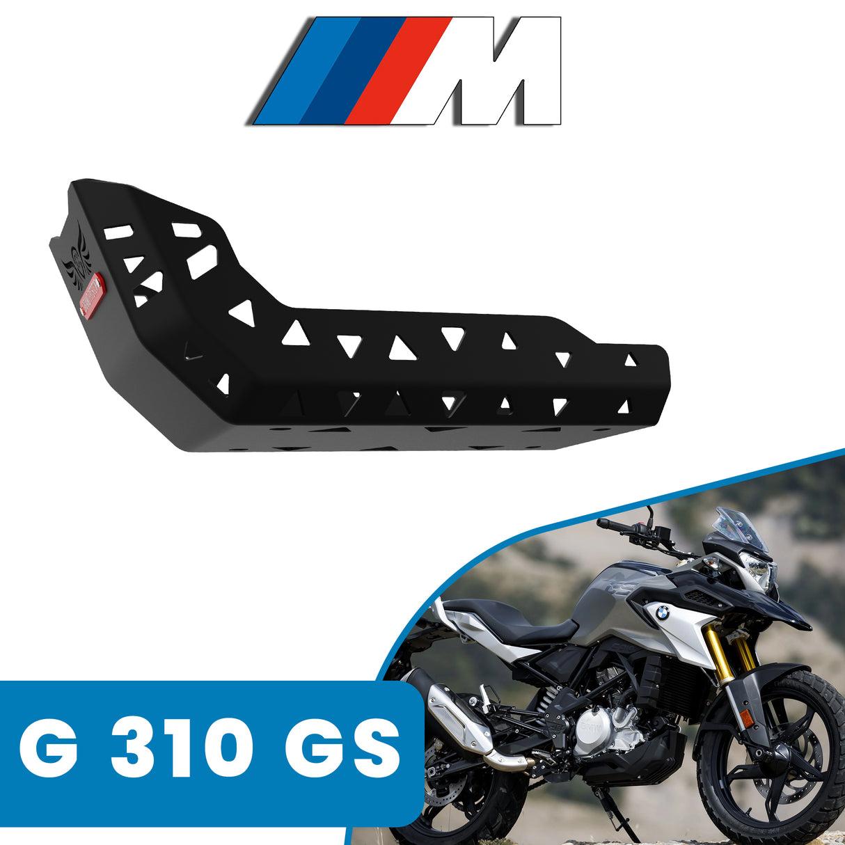 Aluminium Sumpguard for BMW G310 GS - Black