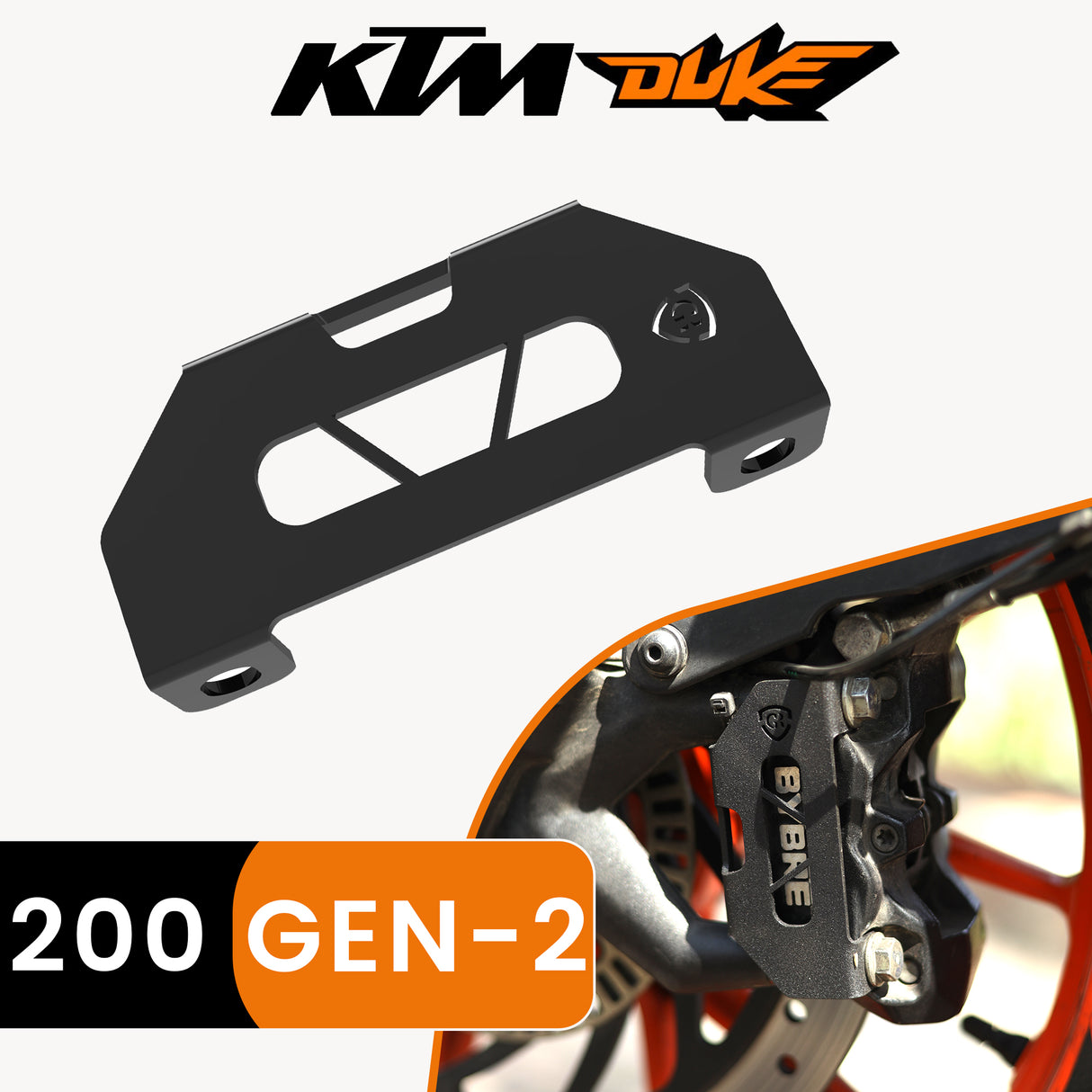 Front Brake Caliper Cover for KTM 200 Duke Gen 2 - Black