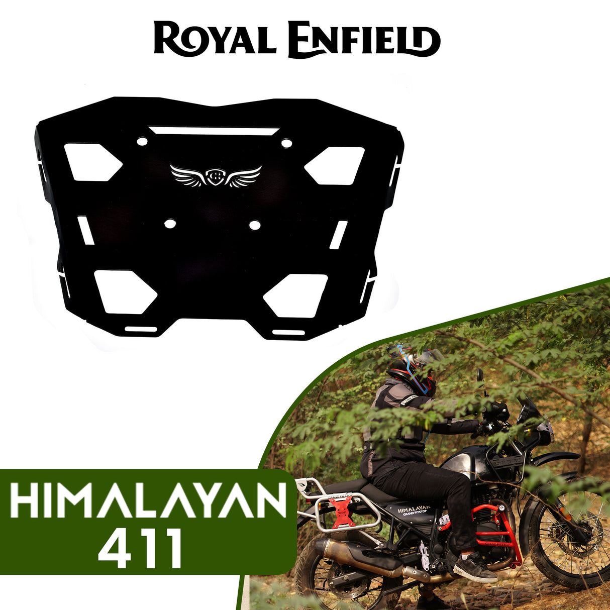Top Rack Plate for Royal Enfield Himalayan BS6 Model (2021) - Black