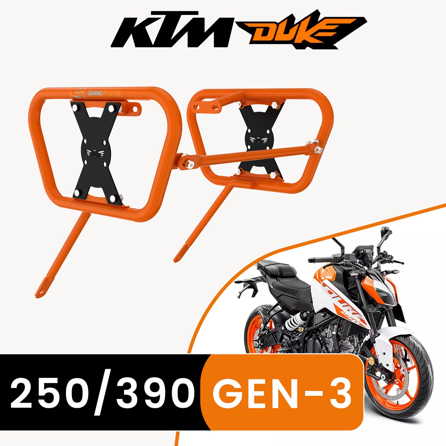 Saddle Stay for KTM 390/250 Duke Gen 3 - Orange & Black