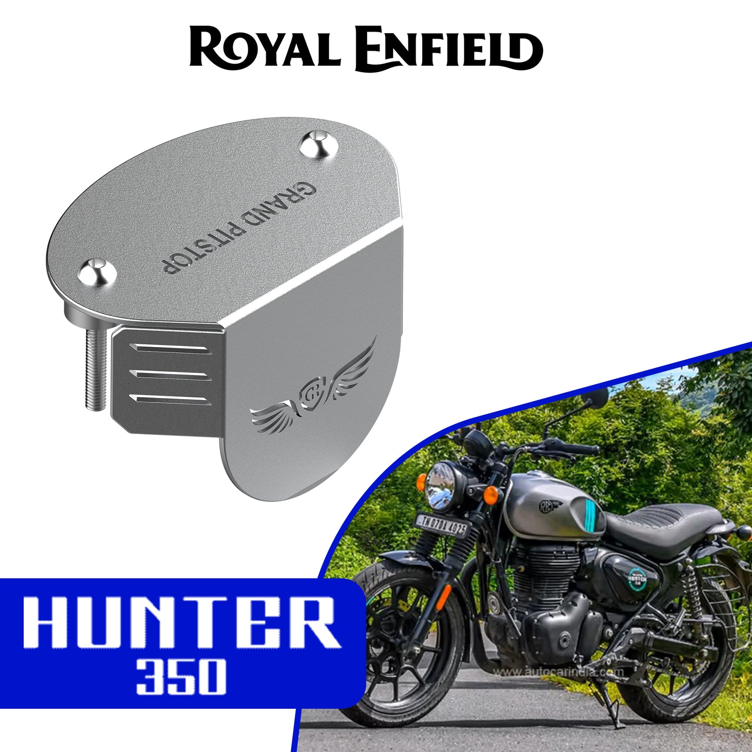 Front Fluid Reservoir Cap for Royal Enfield Hunter - Silver