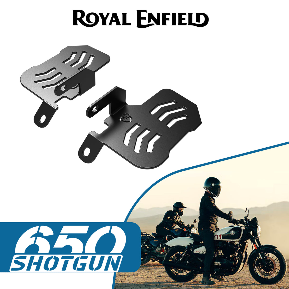 Pillion Footrest (Left) for Royal Enfield Shotgun - Black