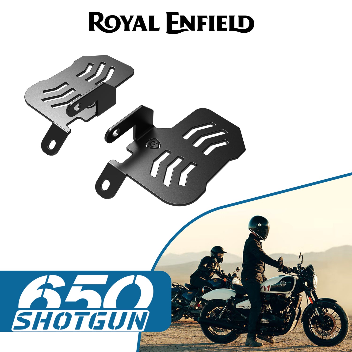 Pillion Footrest (Left) for Royal Enfield Shotgun - Black