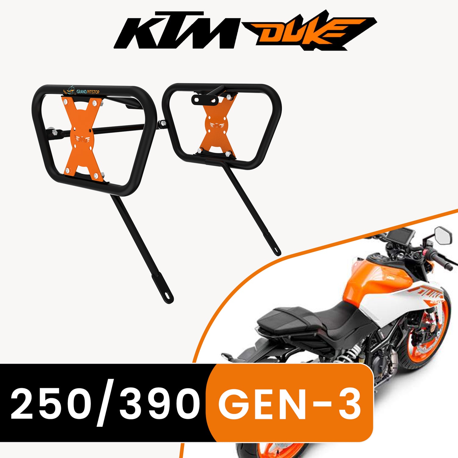 Saddle Stay for KTM 390/250 Duke Gen 3 - Black & Orange