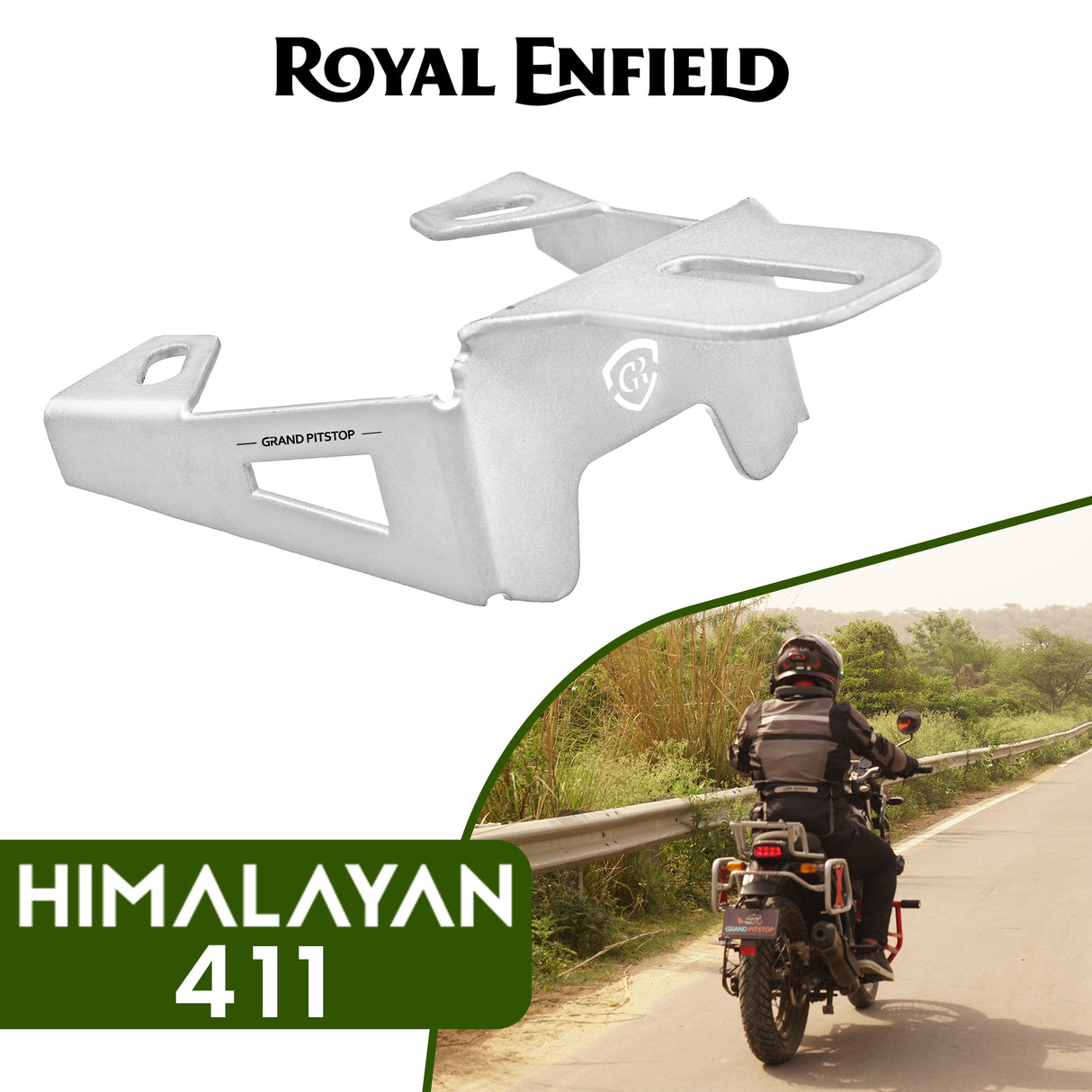 Fog Light Mount for Royal Enfield Himalayan BS4-BS6 Model (2020-21) - Silver