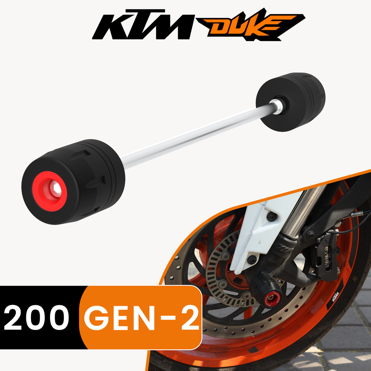 Front Fork Slider for KTM 200 Duke Gen 2 - Black