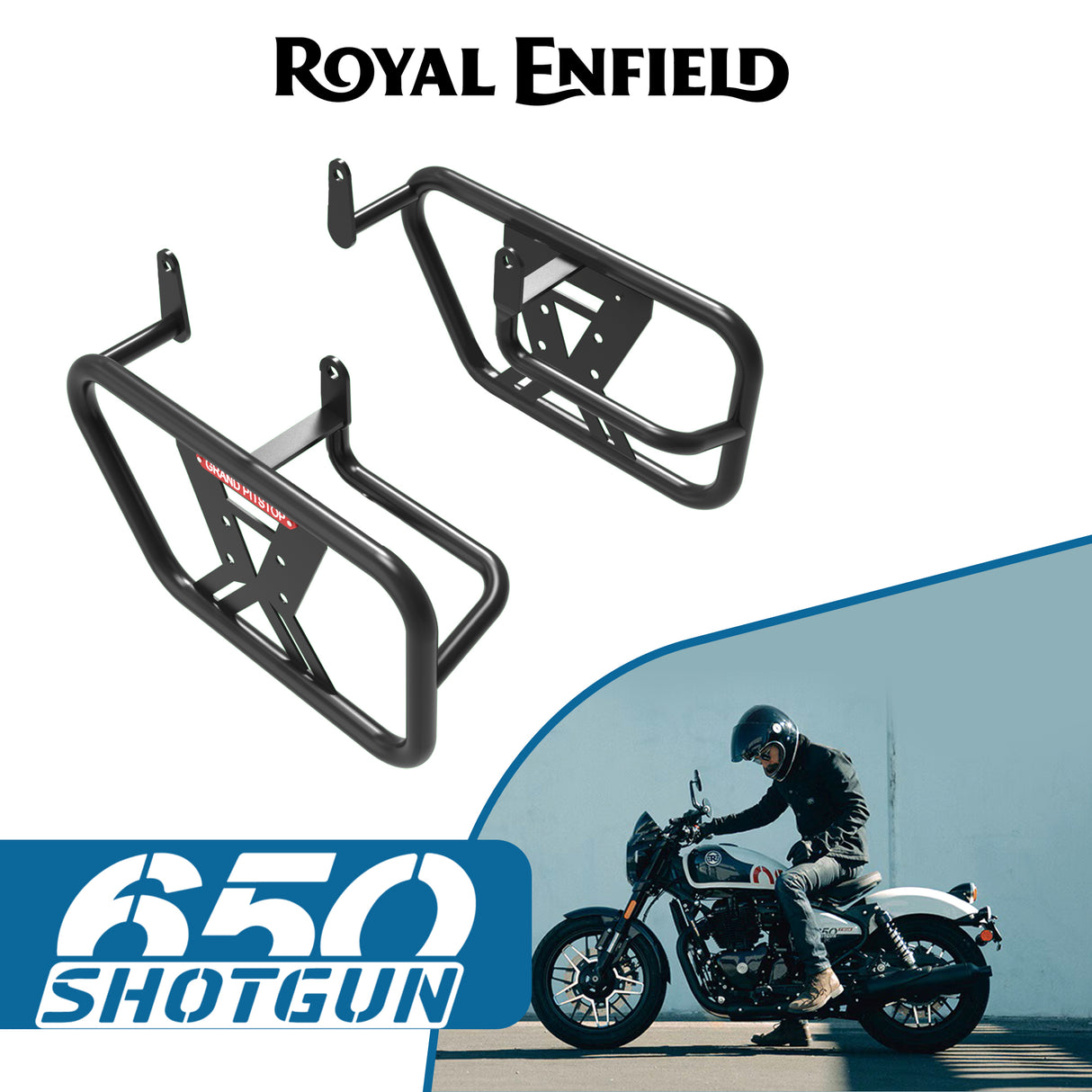 Saddle Stay (Pair) for Royal Enfield Shotgun - Black