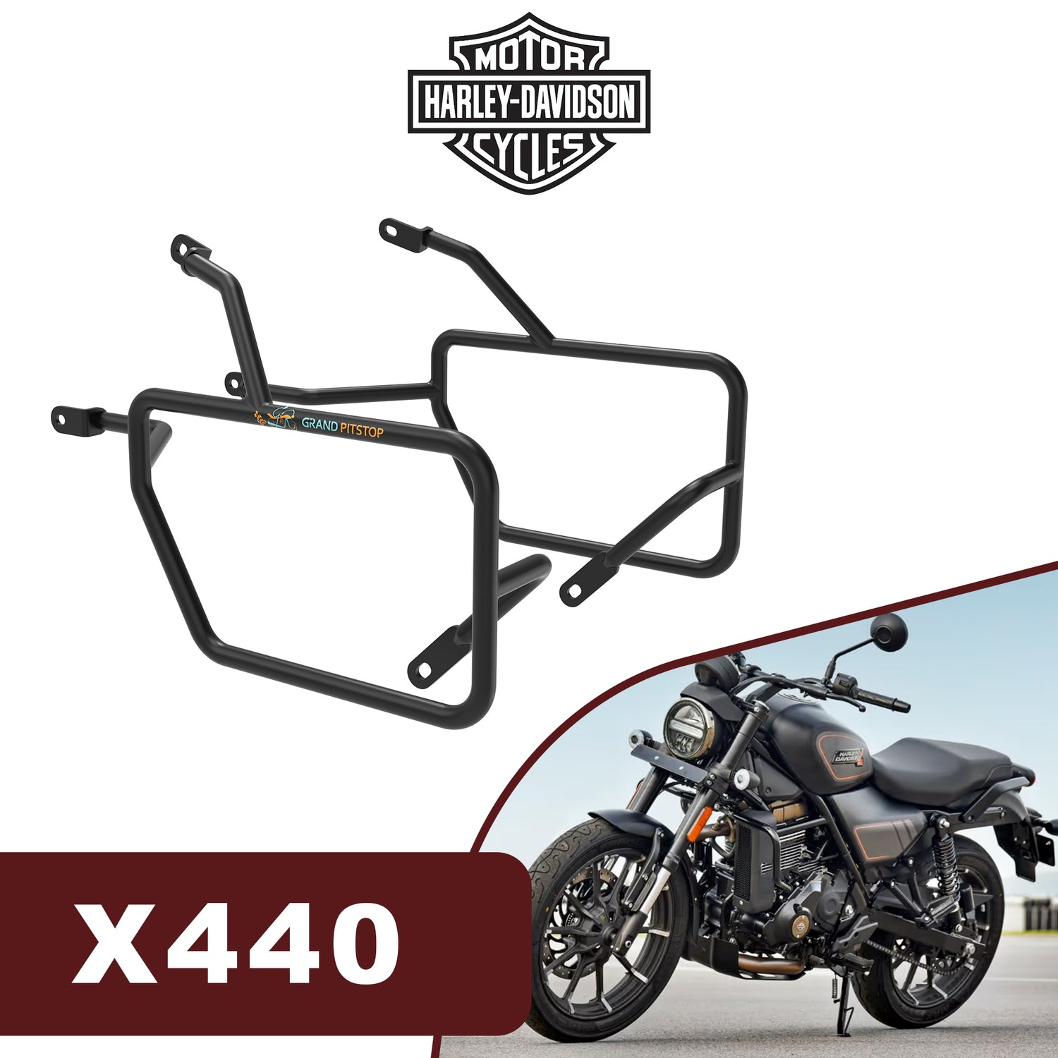 Saddle Stay for Harley-Davidson X 440 - Black-Red