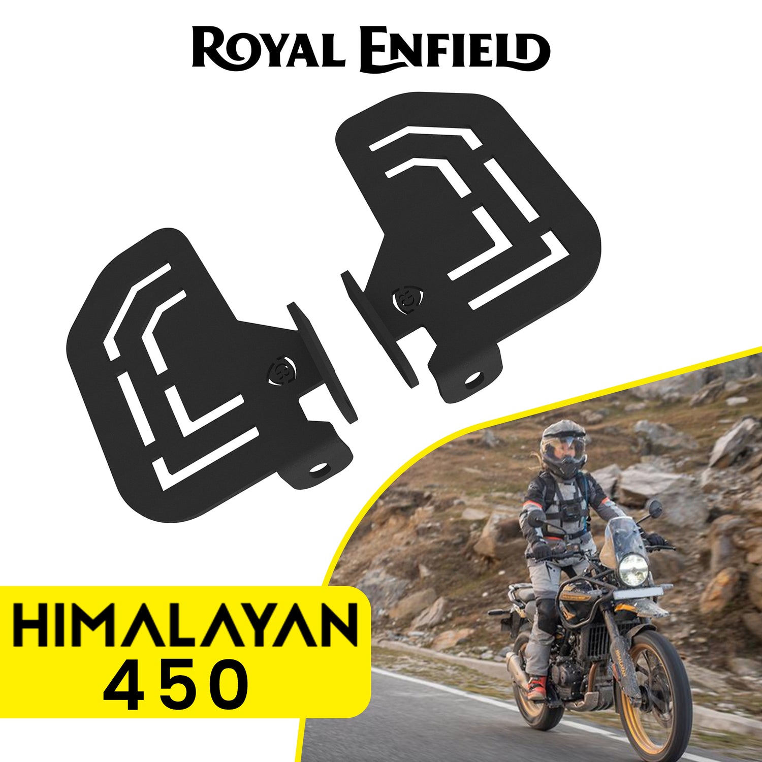 Pillion Footrest (Pair of 2) for Royal Enfield Himalayan 450 - Black