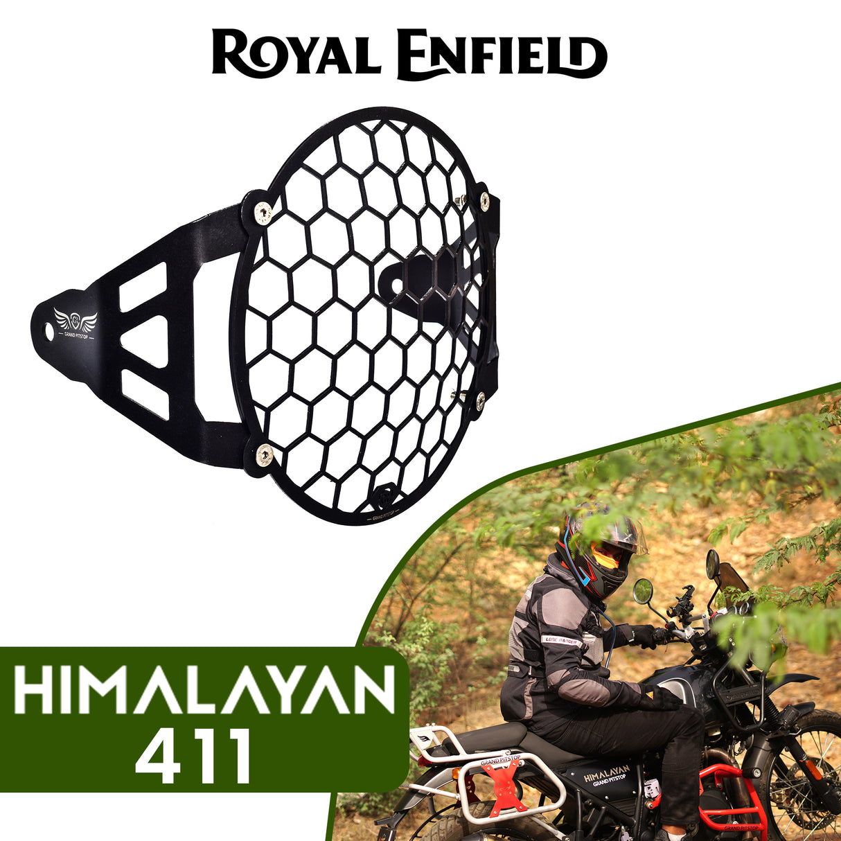 Headlight Grill for Royal Enfield Himalayan BS4-BS6 Model (2019-21) - Black
