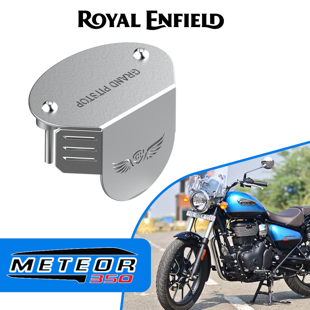 Front Fluid Reservoir Cap for Royal Enfield Himalayan Meteor 350 - Silver