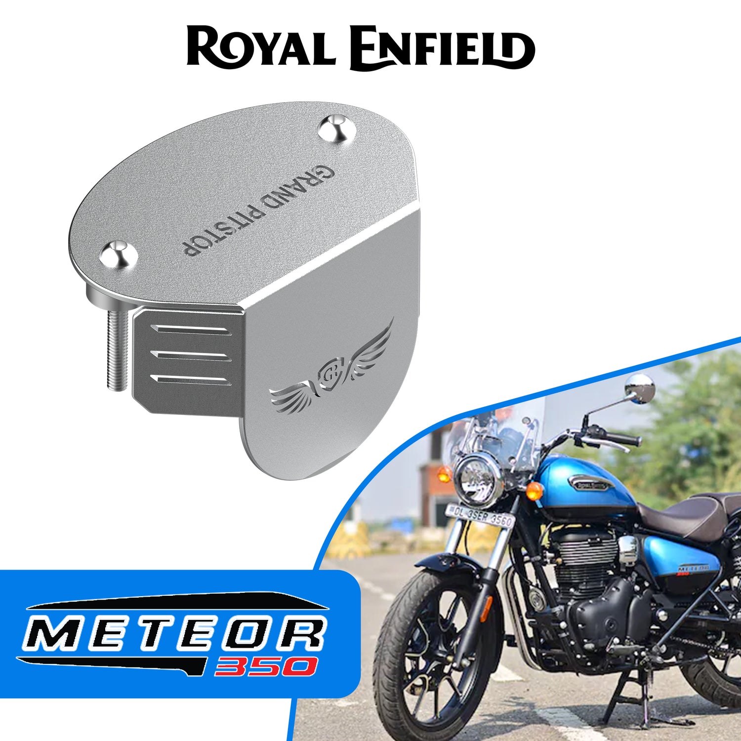 Front Fluid Reservoir Cap for Royal Enfield Himalayan Meteor 350 - Silver