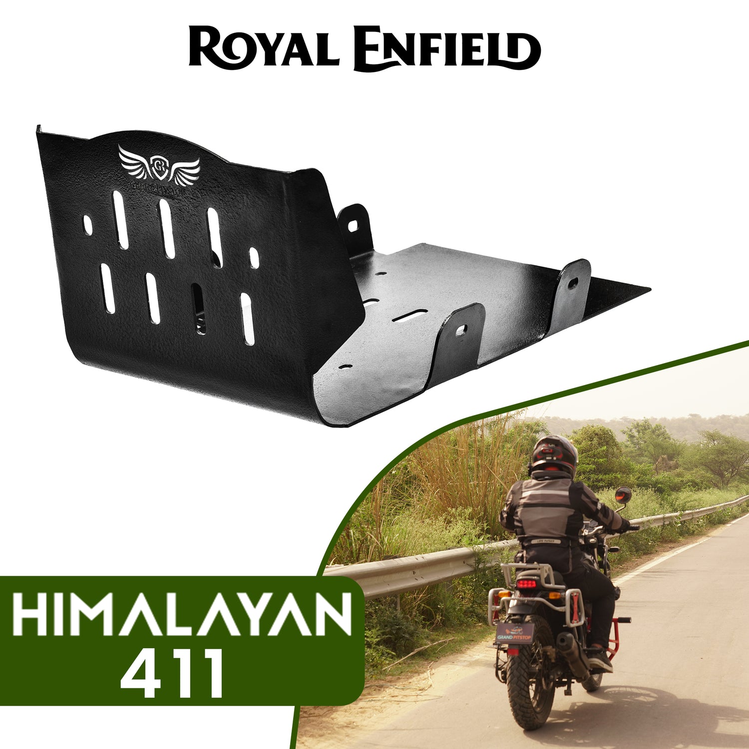 Aluminium Sumpguard For Royal Enfield Himalayan - BS6 Model (2020-2021) - Black
