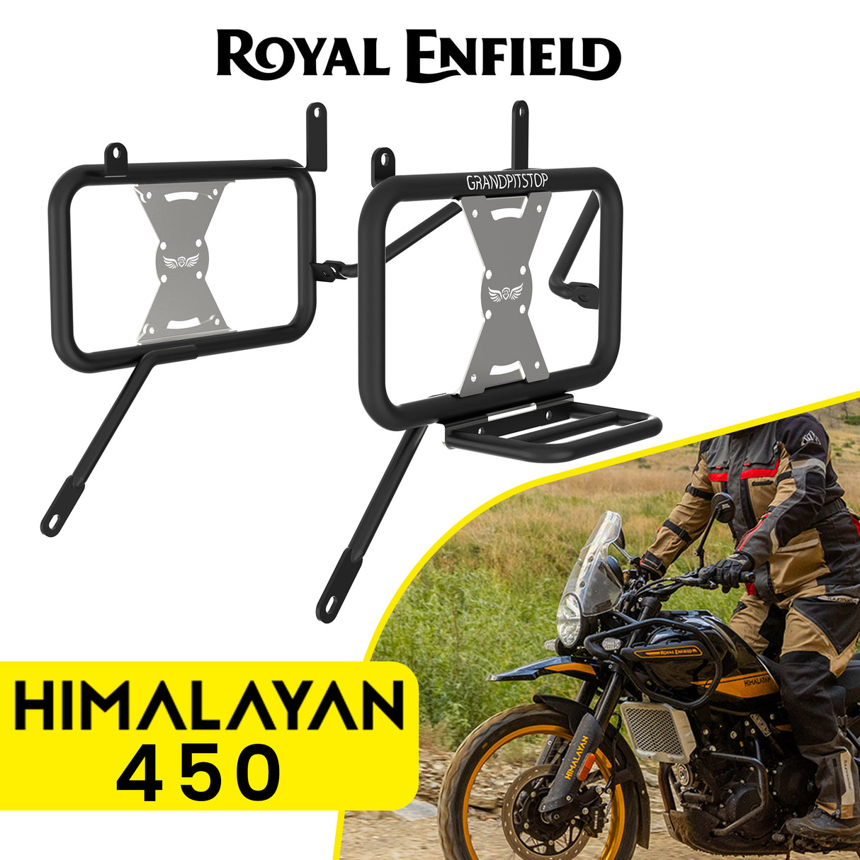 Saddle Stay for Royal Enfield Himalayan 450 - Black-Silver