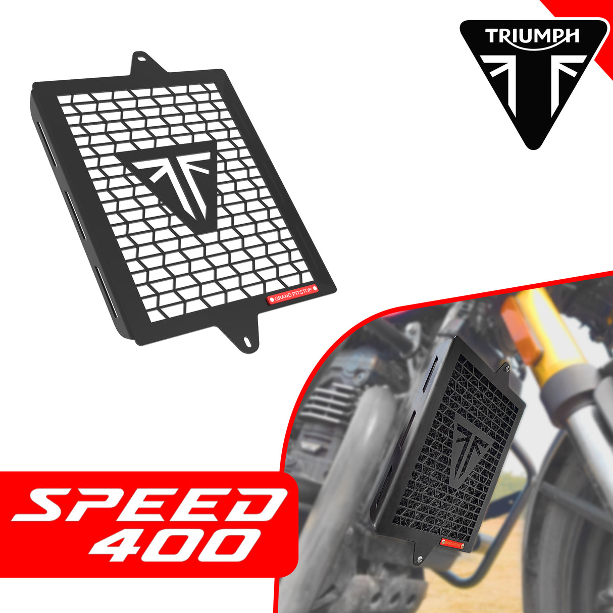 Radiator Grill for Triumph Speed 400 - Black