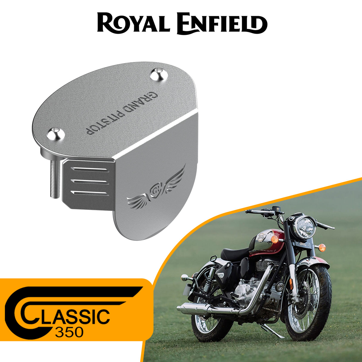 Front Fluid Reservoir Cap for Royal Enfield Classic 350 - Silver