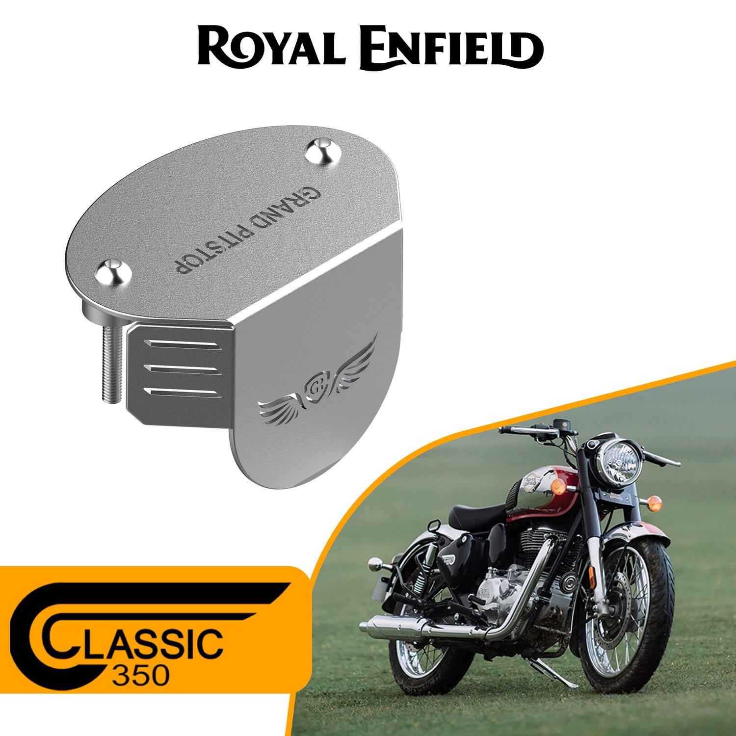 Front Fluid Reservoir Cap for Royal Enfield Classic 350 - Silver