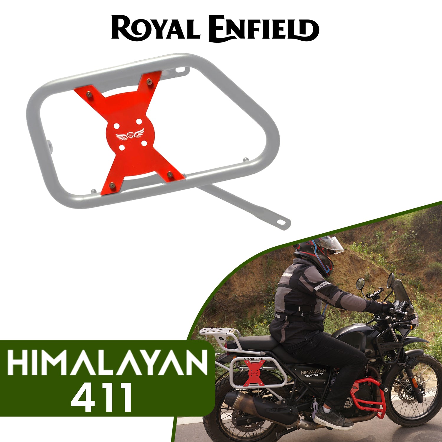 Saddle Stay for Royal Enfield Himalayan - Silver-Red
