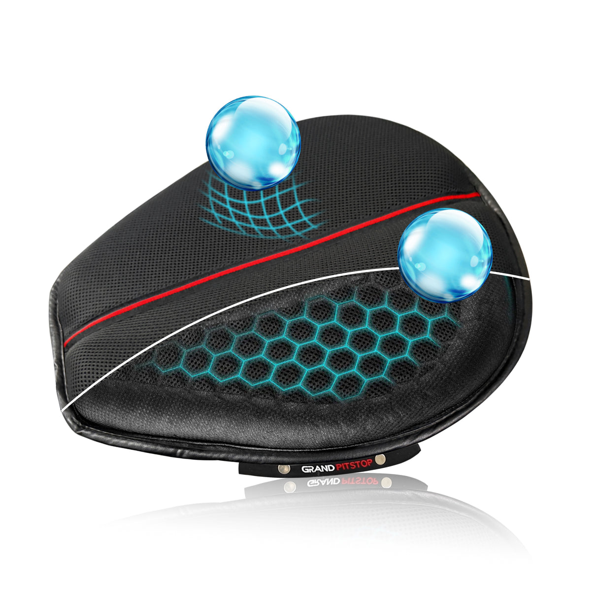 Motorcycle Honeycomb Gel Air Seat Cushion for Medical, Offices, Home, Motorcycle and Car Lumbar Support - Universal Fit & Breathable Design