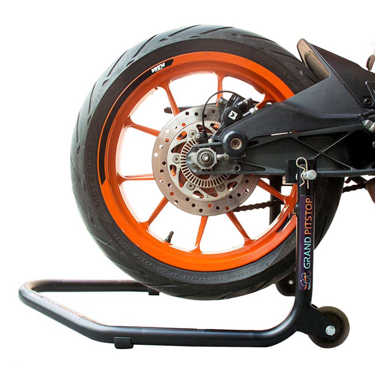 Dismantlable Rear Paddock Without Skate Wheels (upto 185 kg) - Black