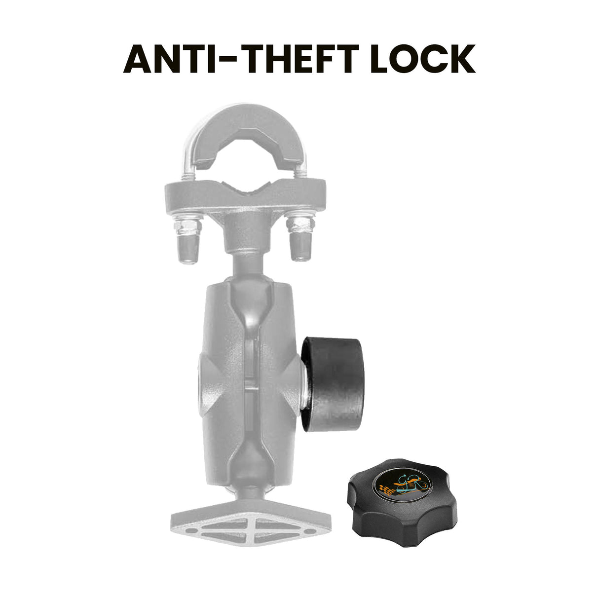 4-Sided Grip Anti Theft Mobile Holder Handlebar Mount