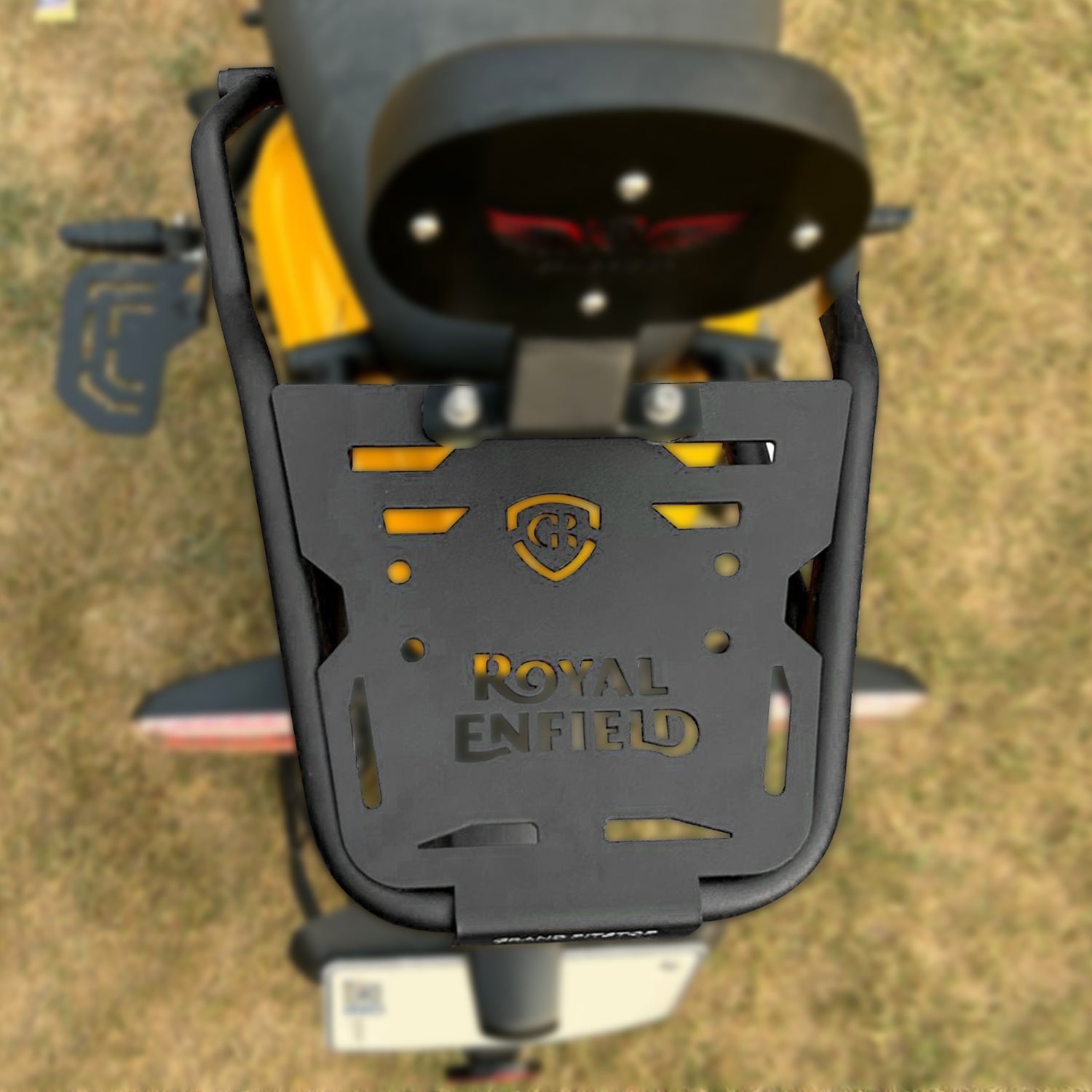 Extended Top Rack with Plate for Royal Enfield Guerrilla 450 - Black