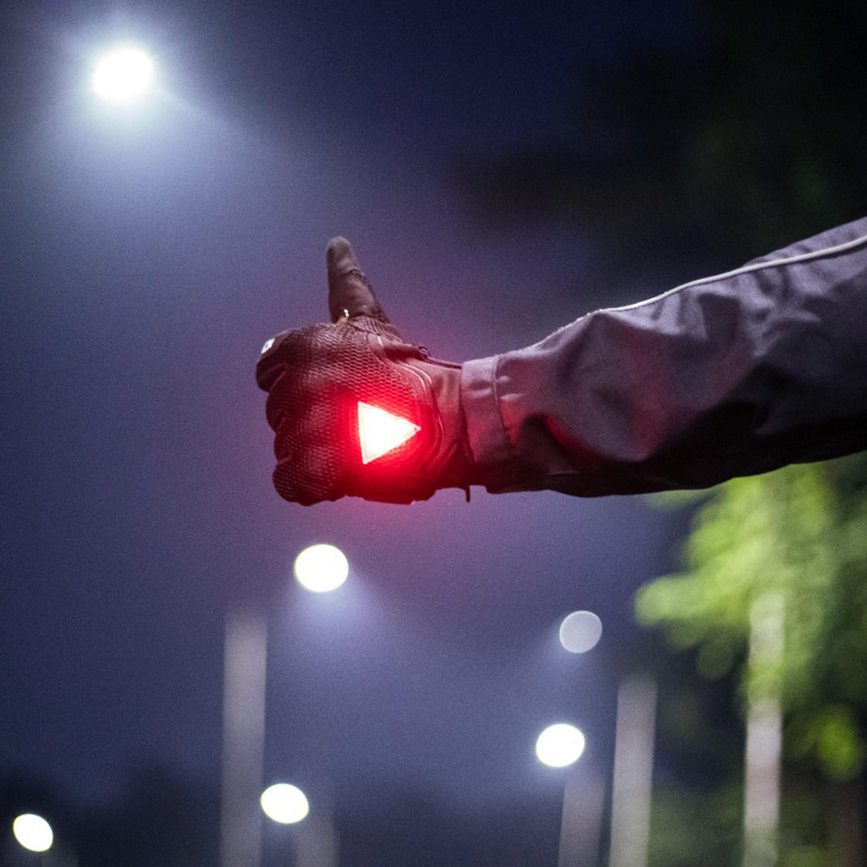 Night Wing Motorcycle LED Gloves - Black