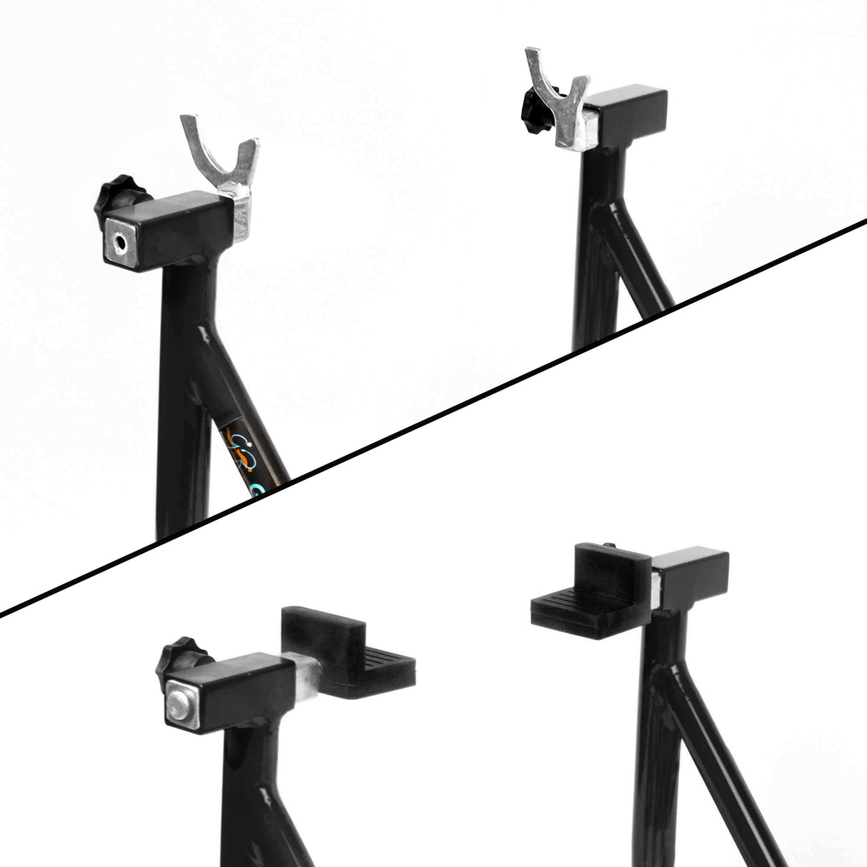 Dismantlable Rear Paddock Stand With 360 Rotation & Skate Wheels (Bike Wt upto: 280 kgs) - Black