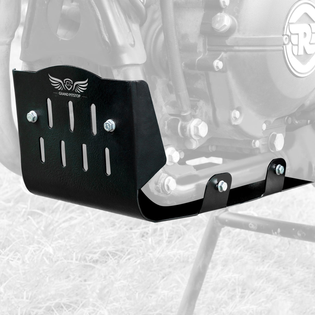 ALUMINIUM SUMPGUARD - Black for Royal Enfield - SCRAM 411