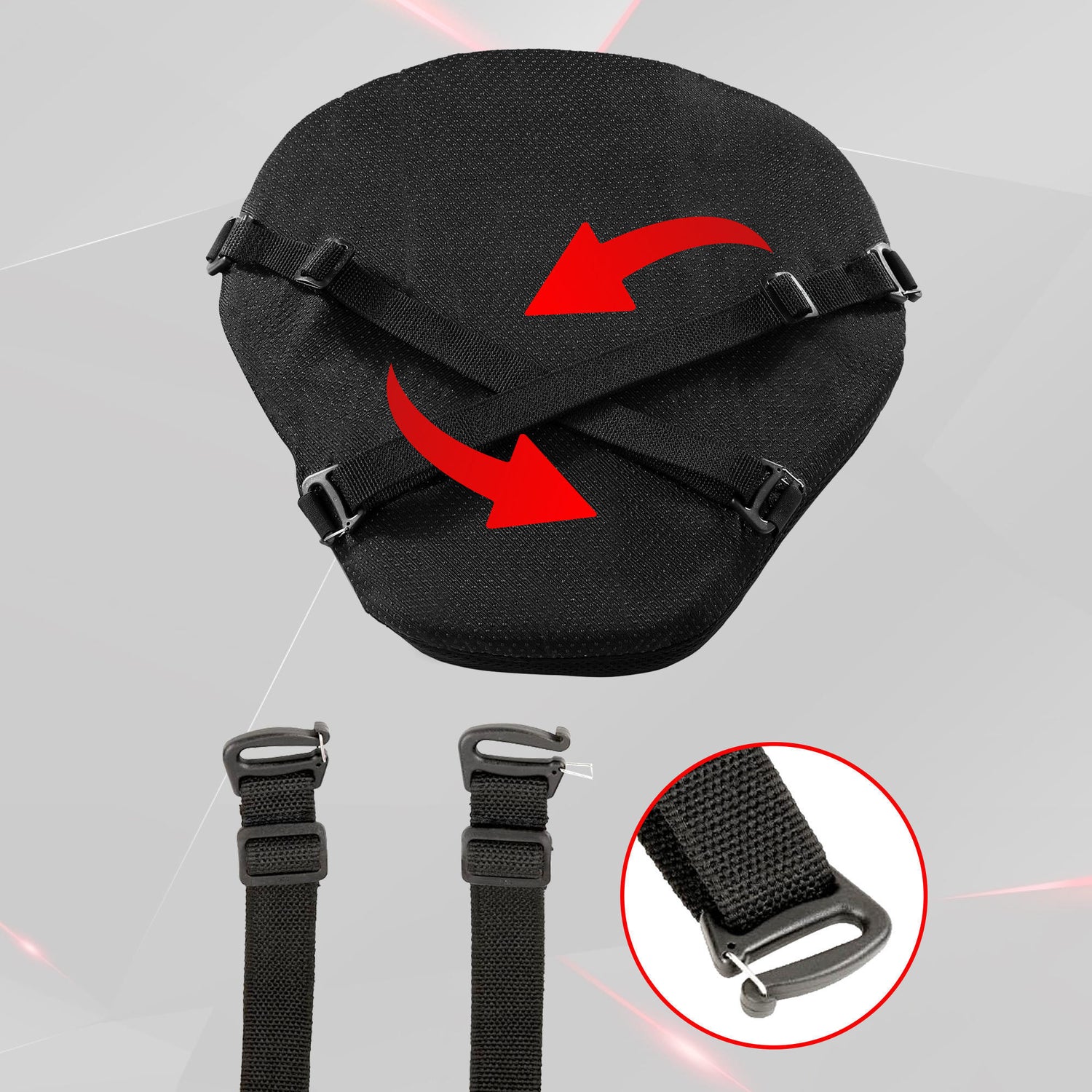Air Comfy Seat Cushion for Medical, Offices, Home, Motorcycle and Car Lumbar Support - Cruiser Premium