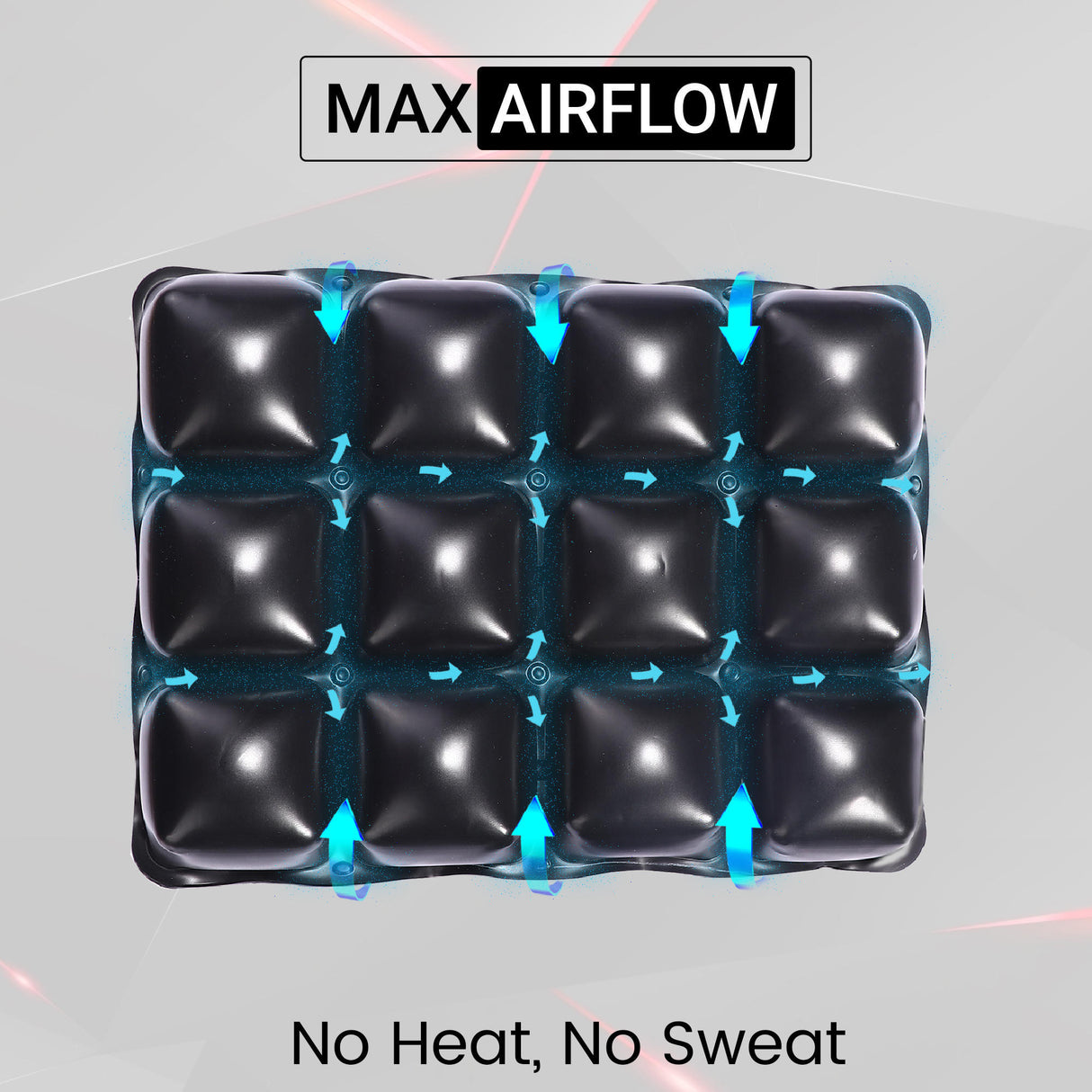 Air Comfy Seat Cushion for Medical, Offices, Home, Motorcycle and Car Lumbar Support - Pillion Premium