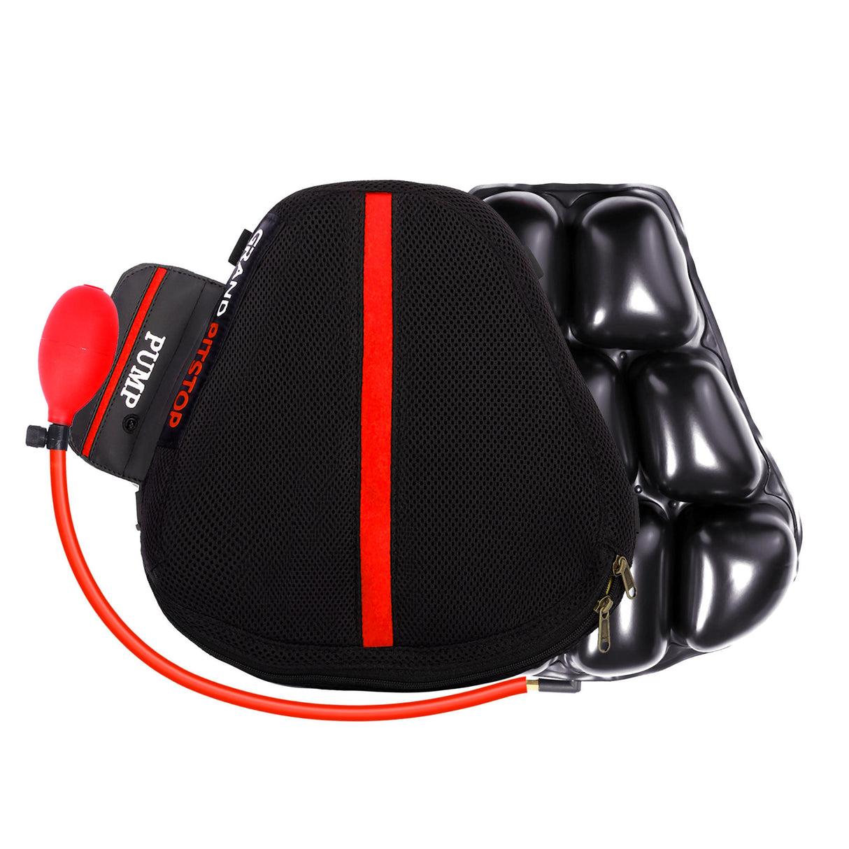 Air Comfy Seat Cushion for Medical, Offices, Home, Motorcycle and Car Lumbar Support - Sports Premium with Pump