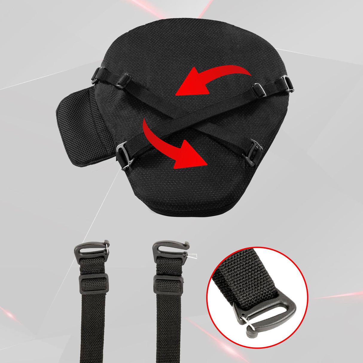 Air Comfy Seat Cushion for Medical, Offices, Home, Motorcycle and Car Lumbar Support - Sports Premium with Pump