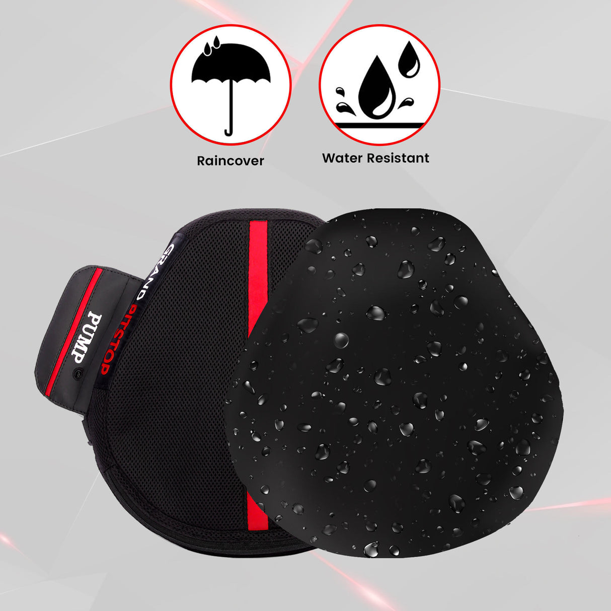 Air Comfy Seat Cushion for Medical, Offices, Home, Motorcycle and Car Lumbar Support - Cruiser Premium with Pump