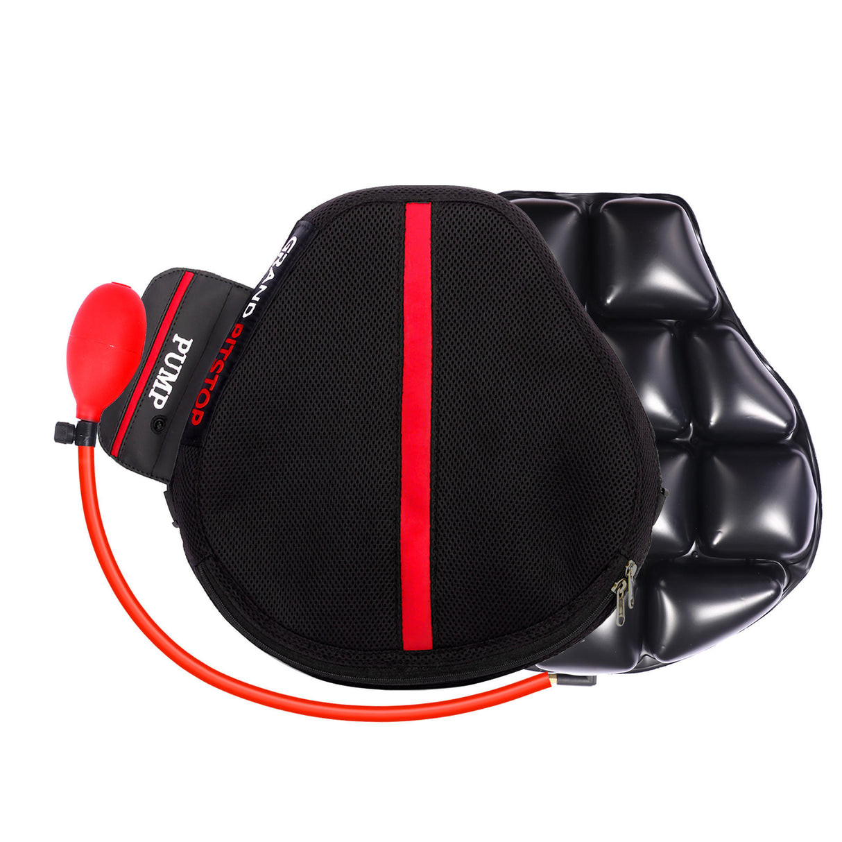Air Comfy Seat Cushion for Medical, Offices, Home, Motorcycle and Car Lumbar Support - Cruiser Premium with Pump