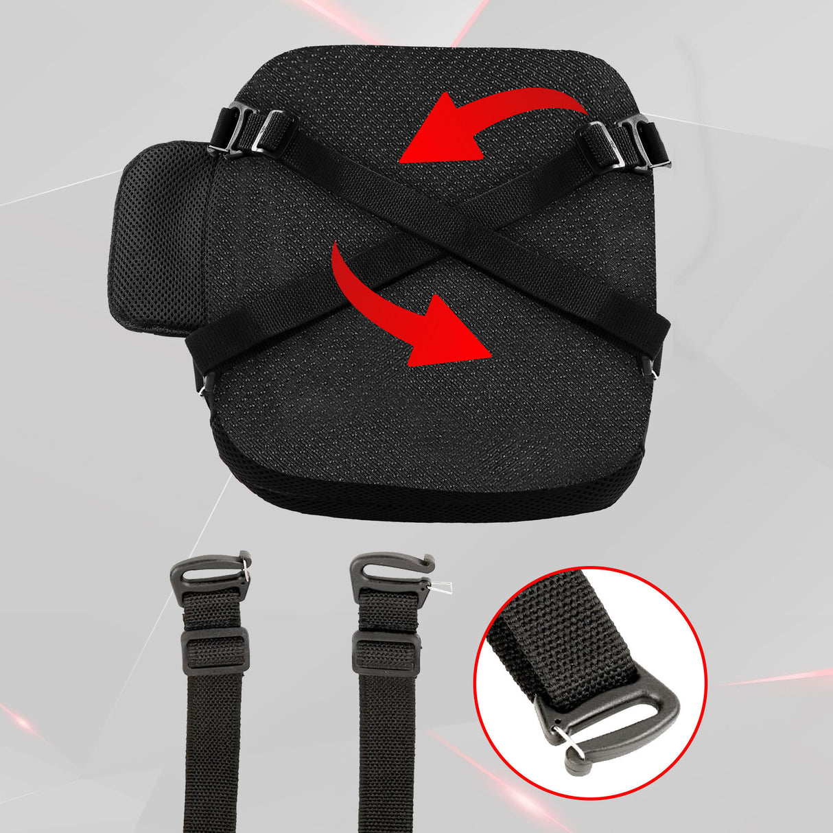 Air Comfy Seat Cushion for Medical, Offices, Home, Motorcycle and Car Lumbar Support - Pillion Premium with Pump