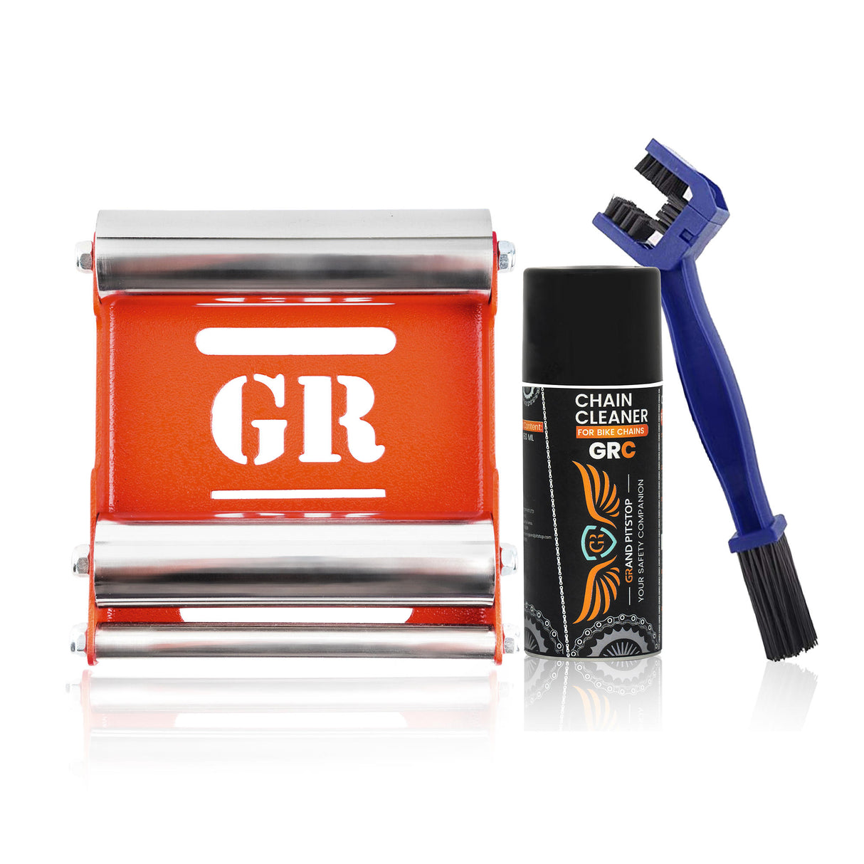 Combo of Chain Cleaning Brush & GR Chain Cleaner-160ml & GRoller Medium