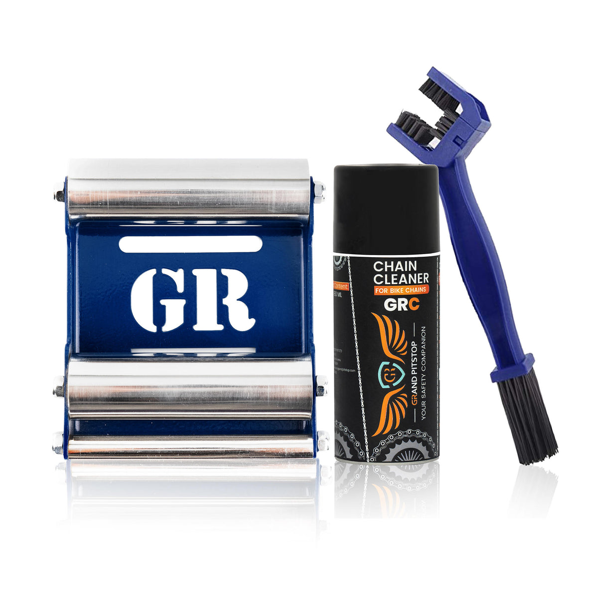 Combo of Chain Cleaning Brush & GR Chain Cleaner-160ml & GRoller Small