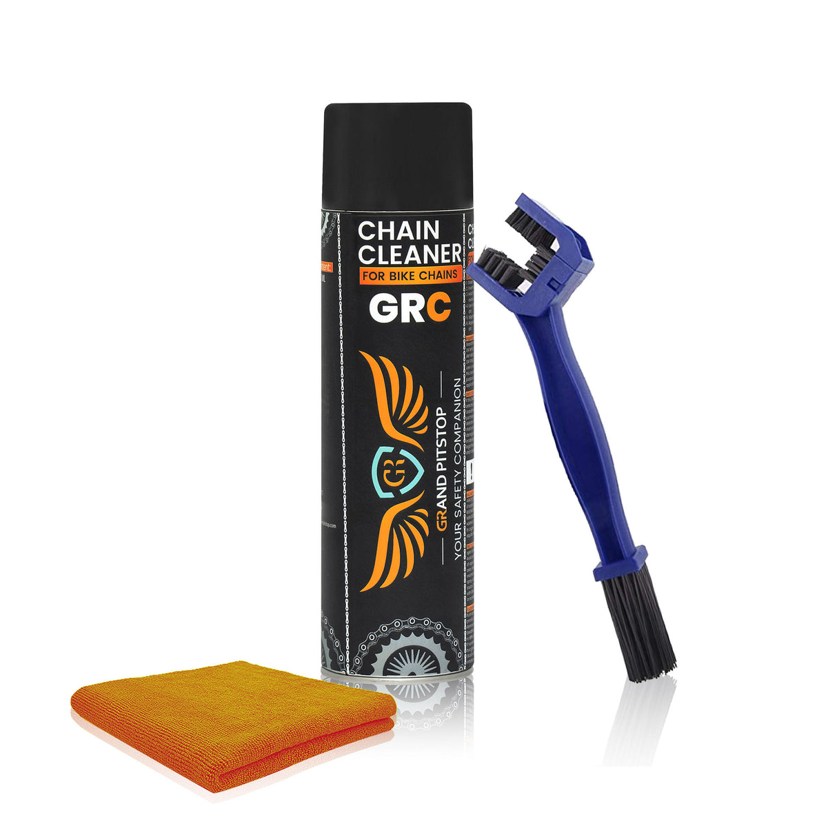 Combo of Chain Cleaning Brush & GR Chain Cleaner - 500ml & Microfiber Cloth